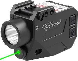 VOTATU H2L Series Laser Light Combo, Magnetic Rechargeable 1000 Lumens Strobe Weapon Light with Blue Green Beam Laser Sight for Pistol Handgun