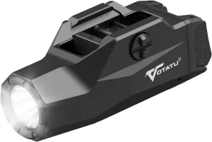 VOTATU HT20 Pistol Light, 1600 Lumens Adjustable Rail Keys Tactical Flashlight, Fits Compact & Full Size Guns with GL Style and 1913 Picatinny Rail, Rechargeable LED Light