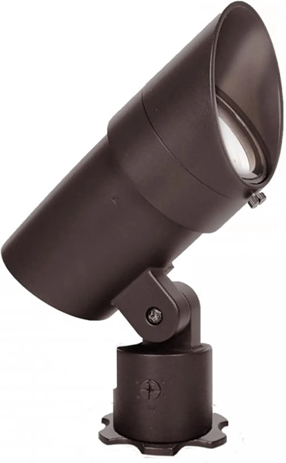 WAC Landscape Lighting, LED 120V Line Voltage Large Size Accent Light with Adjustable Beam Angle and Integral Brightness Control 3000K Warm White Built-in LED in Bronze