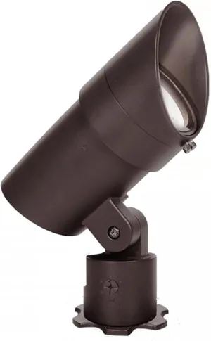 WAC Landscape Lighting, LED 120V Line Voltage Large Size Accent Light with Adjustable Beam Angle and Integral Brightness Control 3000K Warm White Built-in LED in Bronze