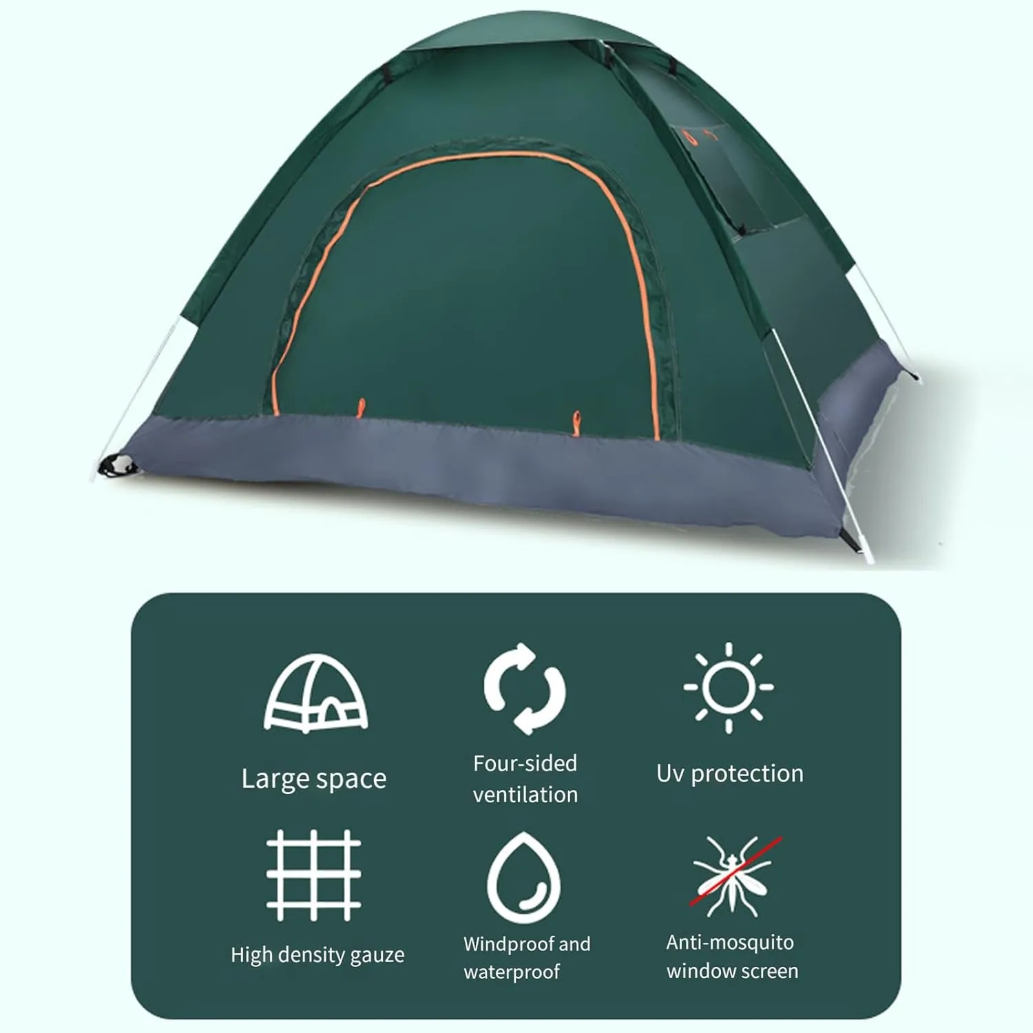Walbest Tents for Camping Gear, Automatic Camping Tent 4-Person, Portable Waterproof Family Camping Tent, Beach Sun Shelter Canopy Shade Tent, Tent for Hiking Beach Travel Camping Accessories