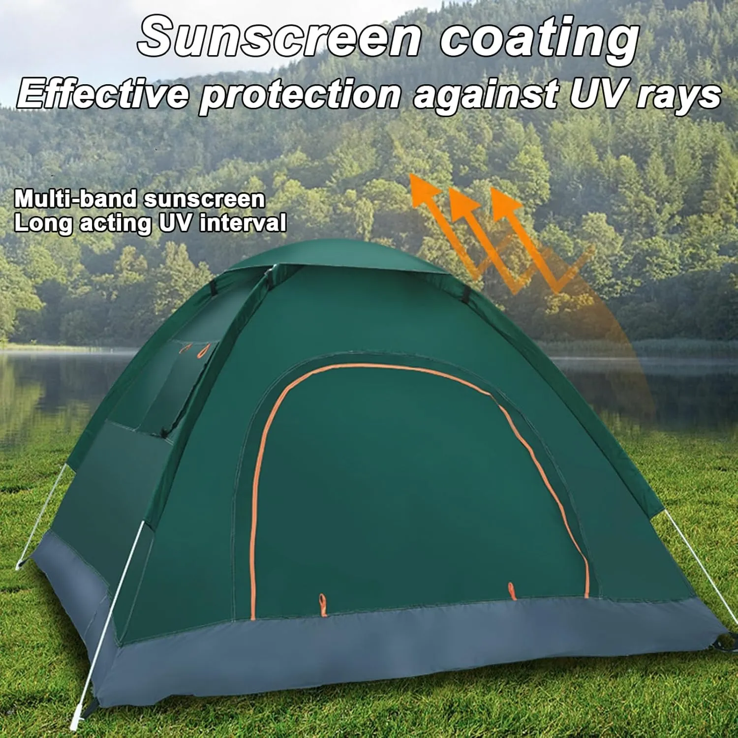 Walbest Tents for Camping Gear, Automatic Camping Tent 4-Person, Portable Waterproof Family Camping Tent, Beach Sun Shelter Canopy Shade Tent, Tent for Hiking Beach Travel Camping Accessories