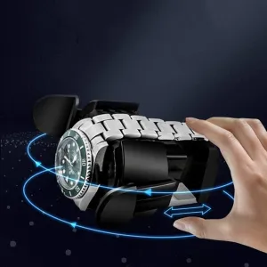 Watch Display Winder Box 4 0 Automatic Watch Winder 5 Rotation Modes with Quiet Motor Builtin LED Light Flexible Pillow