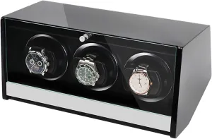 Watch Stand Watch Winders for Automatic Watches - Automatic Watch Winder Dual-Power Mechanical Watches Shaker Rotating Motor Box with Access Control Watch Winding Device with LED Atmosphere
