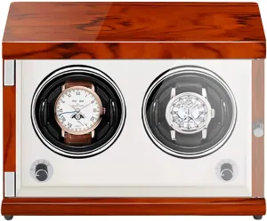 Watch Stand Watch Winders for Automatic Watches - Rechargeable Two-Position Watch Shaker Mechanical Watch Winder Vertical Automatic Watch Winding Box with Light-Sensitive Led Light