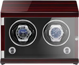 Watch Stand Watch Winders for Automatic Watches - Rechargeable Two-Position Watch Shaker Mechanical Watch Winder Vertical Automatic Watch Winding Box with Light-Sensitive Led Light