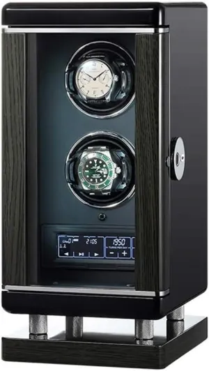 Watch Watch Winder Case with Quiet Motor,Watch Motor Shaker Storage Box with Fingerprint Unlock and Ultra-Quiet Motor,LED Illumination