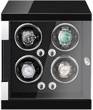 Watch Winder Watch Display Winder Box 4 0 Automatic Watch Winder 5 Rotation Modes with Quiet Motor Builtin LED Light Flexible Pillow Atmosphere Watch Winder