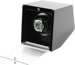 Watch Winders - Automatic Watch Winder Dual-Power Mechanical Watches Shaker Rotating Motor Box with Access Control Watch Winding Device with LED Atmosphere Light ()