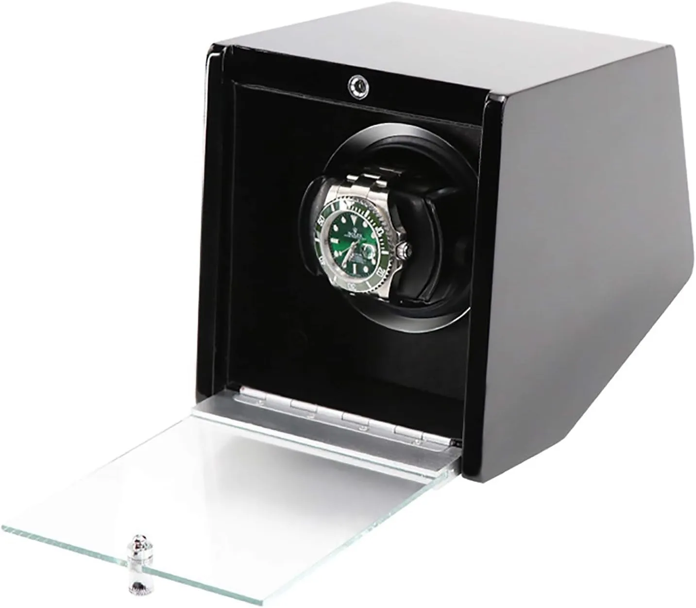 Watch Winders - Automatic Watch Winder Dual-Power Mechanical Watches Shaker Rotating Motor Box with Access Control Watch Winding Device with LED Atmosphere Light,
