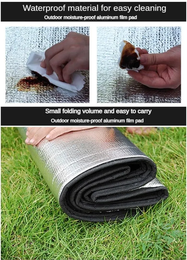 Waterproof Camping Mat Picnic Blanket Beach Sleeping Pad Aluminum Foil EVA Foam Tent Mattress
