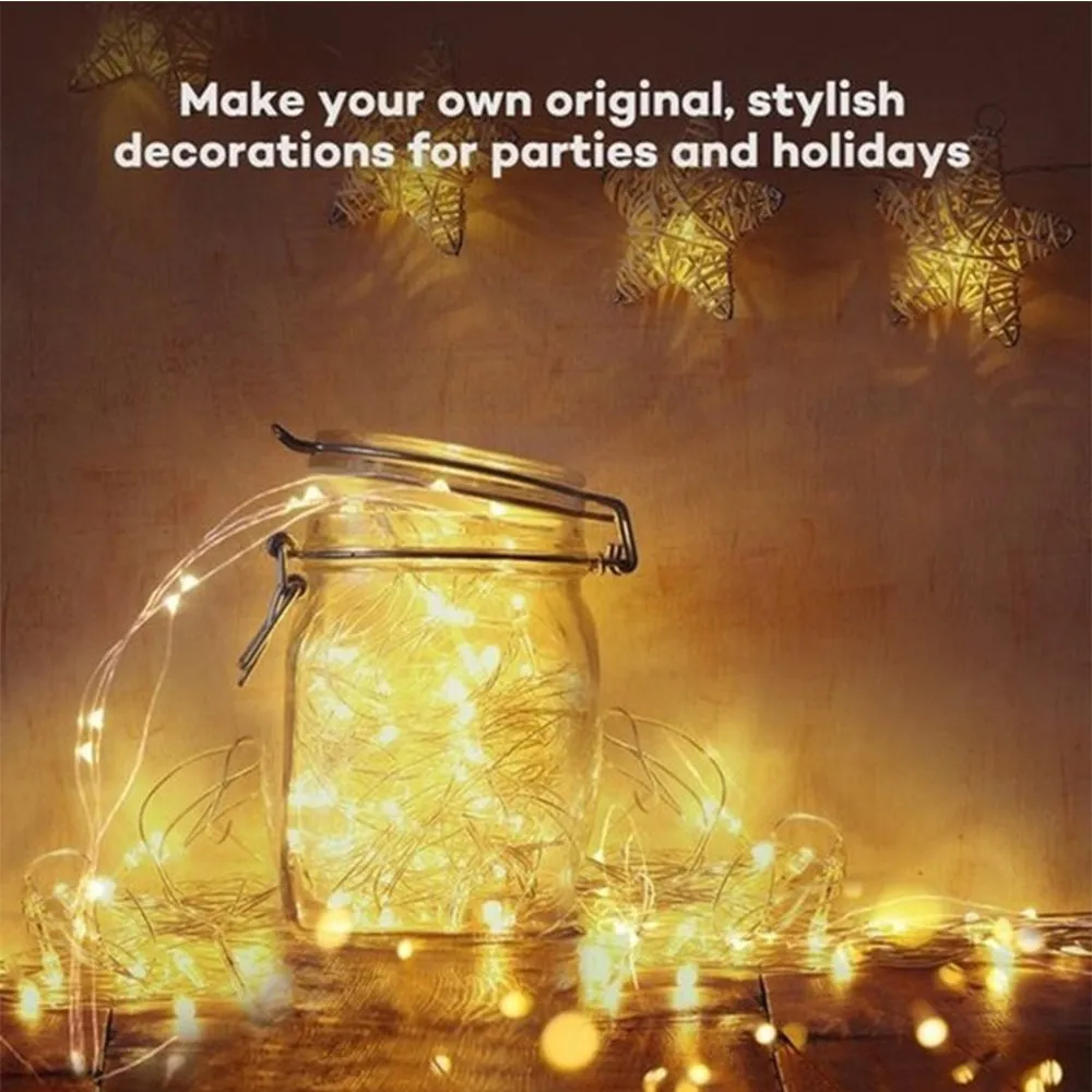 Waterproof Outdoor Solar LED Strip Mini String Lights 20M