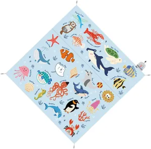 Waterproof Park Mat, Outdoor Blanket for Grass, Anti-Moisture Folding Beach Picnic Mat Camping Tent Mat with Ground Nail Inserts