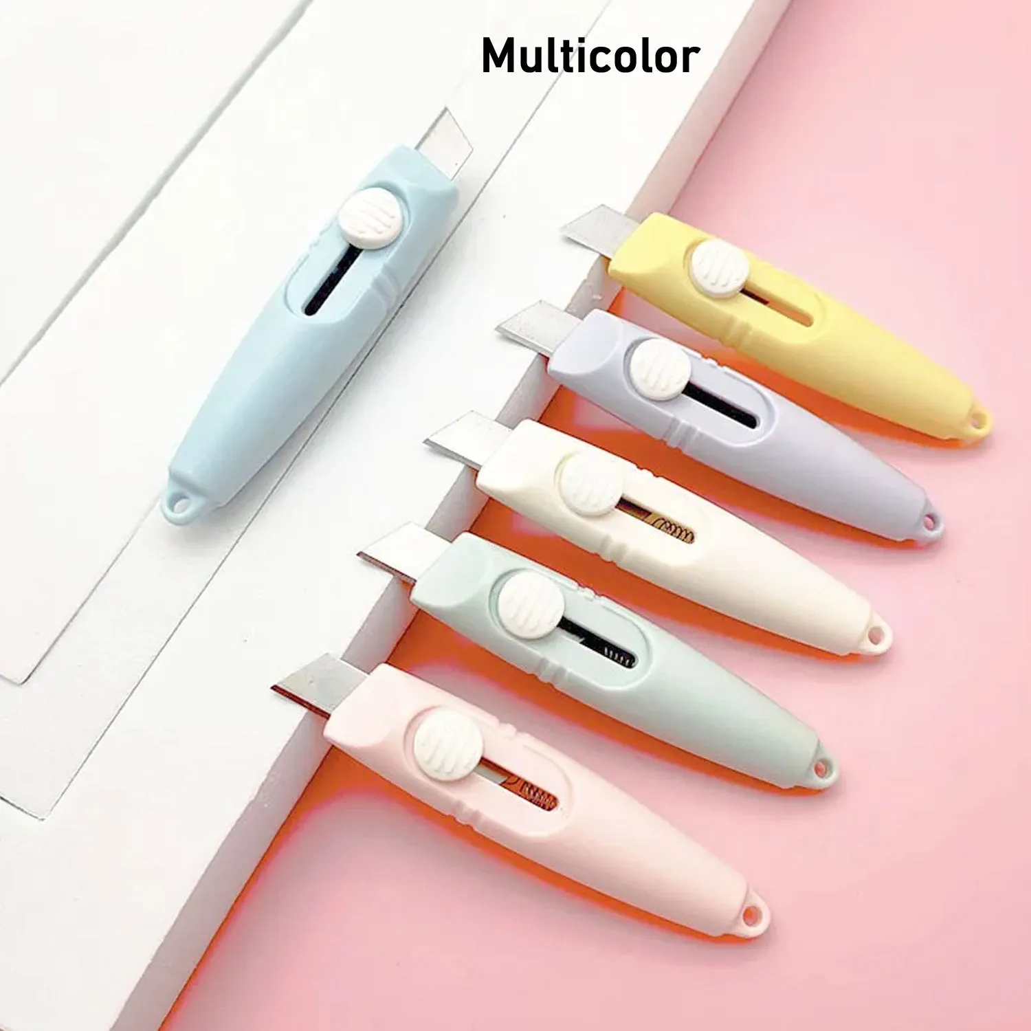 Whistle Shaped Cute Utility Knives Keychain, Portable Mail Opener (2 Pcs Set)