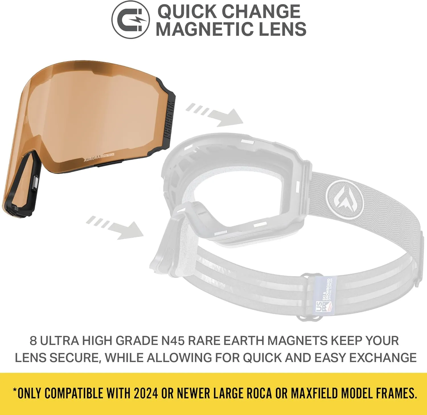 Wildhorn Outfitters Roca Ski Goggles Extra/Replacement Frameless Lens