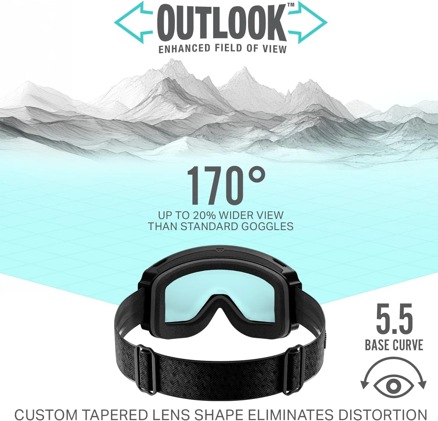 Wildhorn Outfitters Roca Ski Goggles Extra/Replacement Frameless Lens