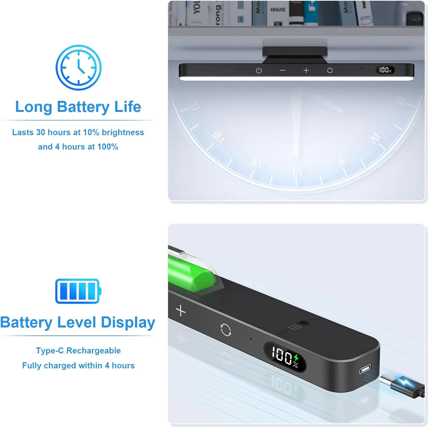 WILLED 3W Rechargeable Light Bar with Romote Control,3 Colors Adjustable Mirror Lights with 120 LED,2000mAh Battery Makeup Light, Magnetic Stick On Touch Light for Cabinet,Closet,Bunk Bed,Kitchen