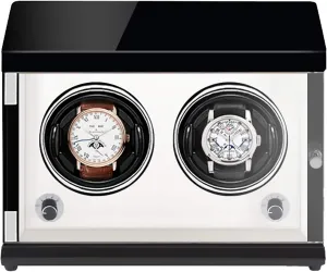 Winding Box Watch Winders - Rechargeable Two-Position Watch Shaker Mechanical Watch Winder Vertical Automatic Watch Winding Box with Light-Sensitive Led Light Q