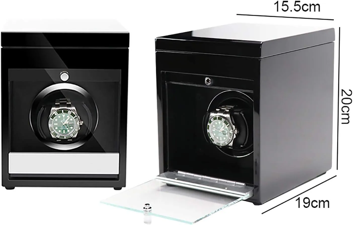 Winding Box Watch Winders - Wooden Watch Storage Case Smart Watches Winder with LED Light Mechanical Watch Automatic Shaker with Access Control Watch Winding B