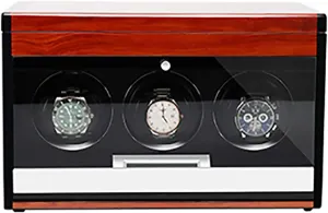 Winding Box Watch Winders - Wooden Watch Storage Case Smart Watches Winder with LED Light Mechanical Watch Automatic Shaker with Access Control Watch Winding Bo
