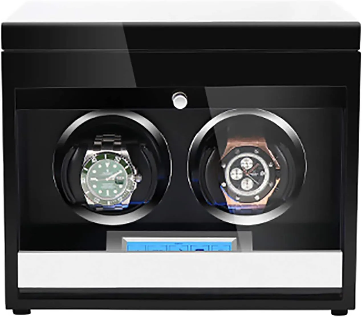 Winding Box Watch Winders - Wooden Watch Storage Case Smart Watches Winder with LED Light Mechanical Watch Automatic Shaker with Access Control Watch Winding Bo