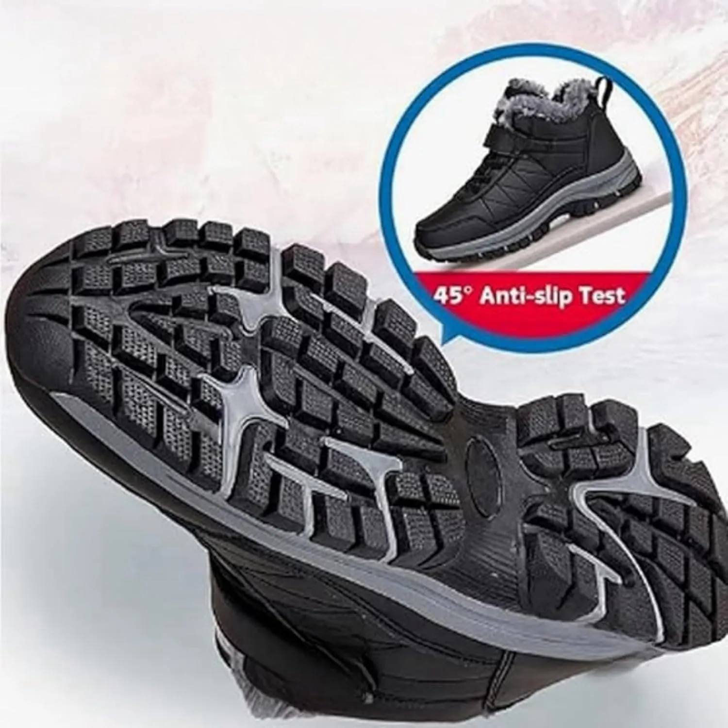 Winter Lightweight Snow Boots,Waterproof Anti Slip Outdoor Sports Shoes,Lined Warm Ankle Boot,Outdoor Walking Shoes