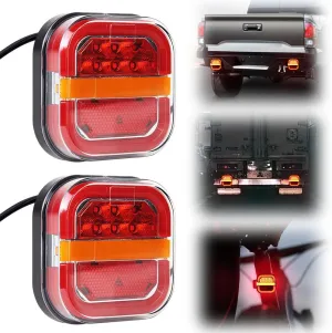 Wireless Brake Lights for Trailer, 2025 New Wireless Magnetic LED Rear Trailer Tail Lights Kits for Boat Truck Rv Stop Turn Signal (Regular-2 pcs)