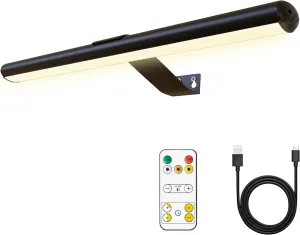Wireless Picture Light 16inch Rechargeable Battery Painting Light Full Metal with Remote, Led Accent Art Display Light for Wall with Dimmer and Timer for Artwork Portrait Dartboard