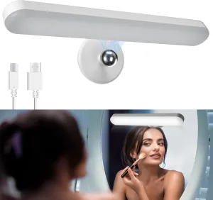 Wireless Vanity Lights for Mirror, Rechargeable Battery Operated Mirror Lights, Adjustable Color Brightness & Angle Makeup Light, Cordless Lights for Mirror, for Makeup Vanity Bathroom Mirror