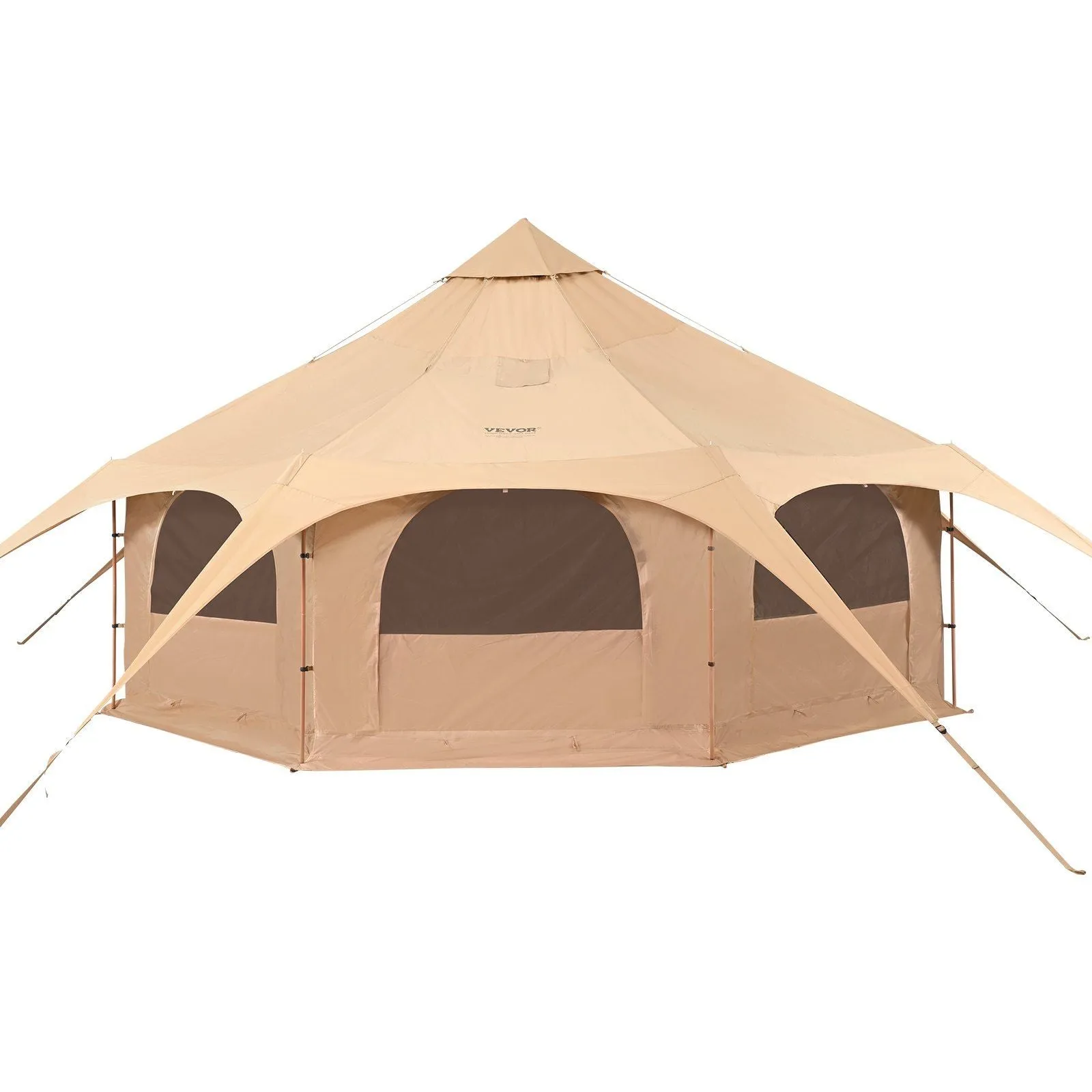 with Bell Seasons Breathable ft Hunting Tent, 5 Family Camping Jack, Tent Outdoor Beautifully designed m/16.4 Canvas Party Yurt up for for Tent Canvas Camping Stove 8 VEVOR People, Tent, to Safe transactions 4