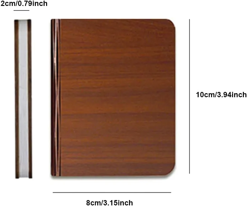 Wooden Book Light Folding Night Light Portable Book Lamp USB Rechargeable Desk Light for Mom Women Boys Kids Girls