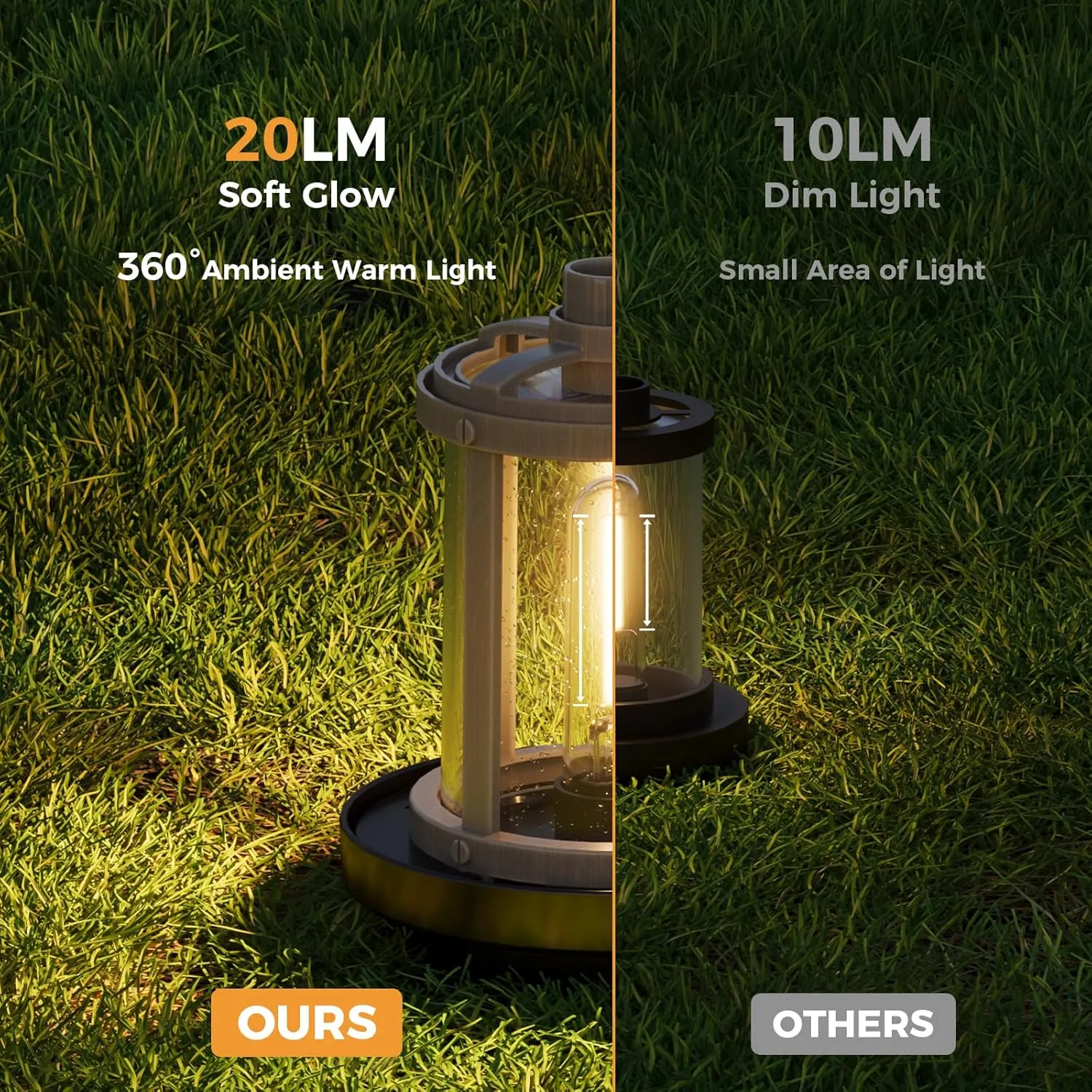 XMCOSY  Solar Lights Outdoor Pathway, Solar Lights 20 LM LED Seeded Glass, Waterproof IP65 Metal Solar Powered Landscape Lighting for Yard Garden Outside Walkway Driveway Backyard (‎Black & Grey)