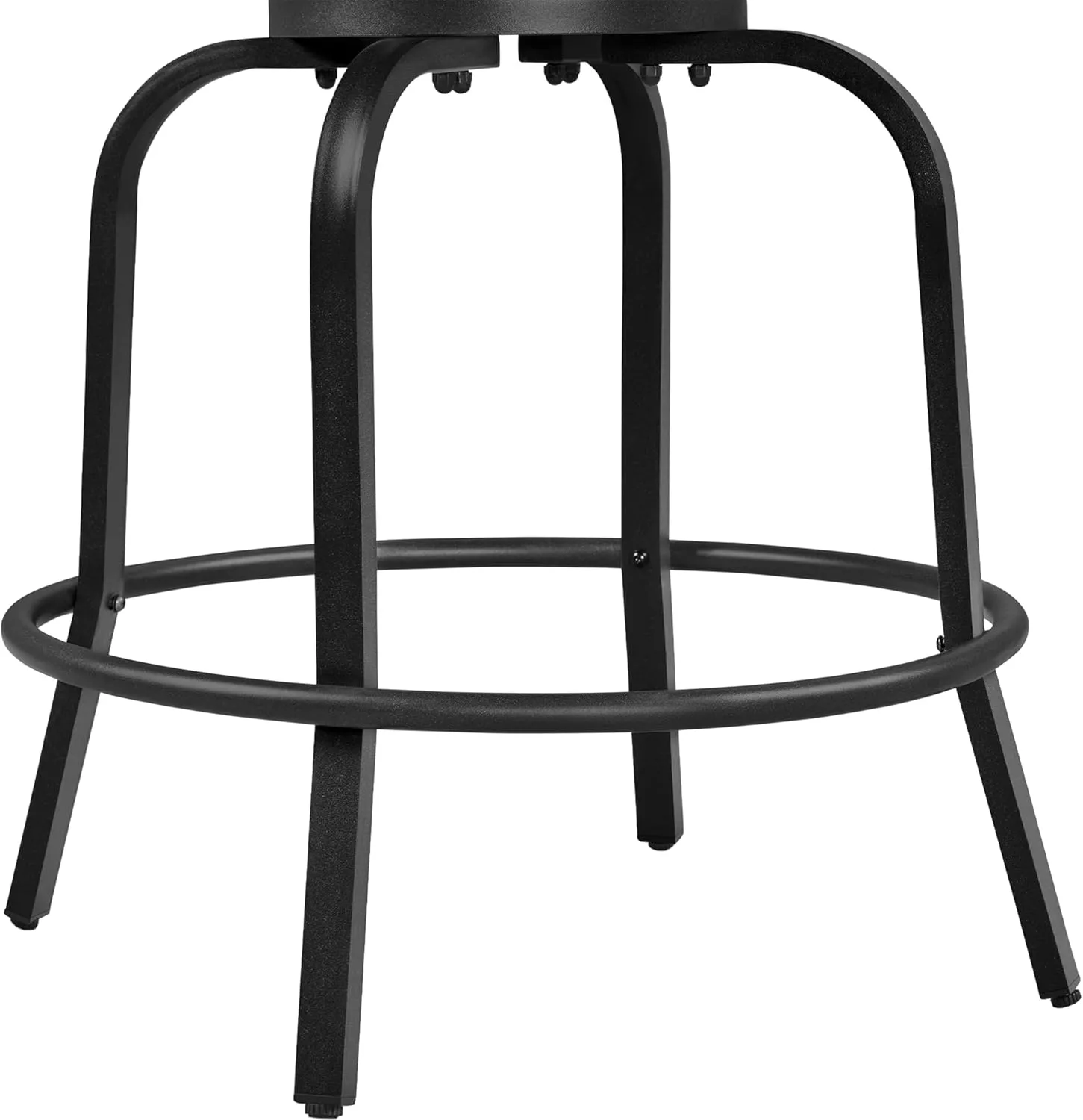 Yaheetech 2 Piece Patio Swivel Bar Stools Texteline Bistro Chairs with High Back/Armrest/Footrest, All Weather Padded Seating Outdoor Furniture Chairs for Outside, Lawn & Garden, Black/Brown