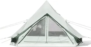Yurt Tent Glamping Waterproof Family Tent with Removable Double Roof and Carry Bag Pyramid Tent for Camping and Family Hiking