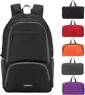 YZAOLL 30L Lightweight Packable Travel Hiking Backpack Daypack Foldable Backpack Water Resistant Daypack for Women Men