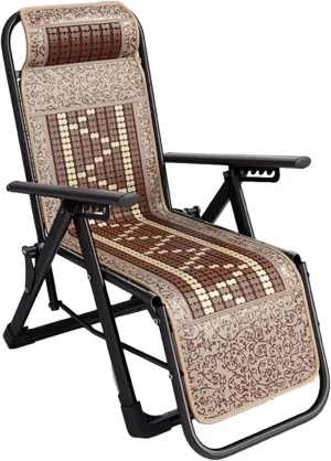 Zero Recliner Lounge Chair, Foldable Adjustable Outdoor Chair for Beach, Pool, Garden, and Patio, Supports 200kg, Lightweight and Durable