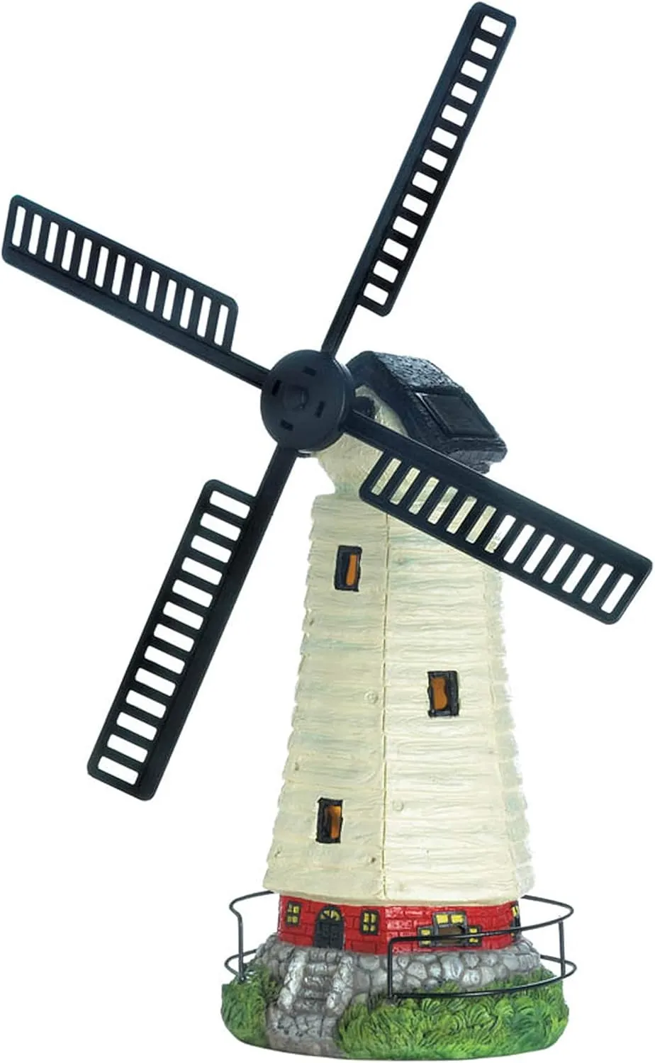 Zingz & Thingz Day & Night Garden Décor Solar Statue Figurine, 16.75x8x21.125, Windmill Lighthouse