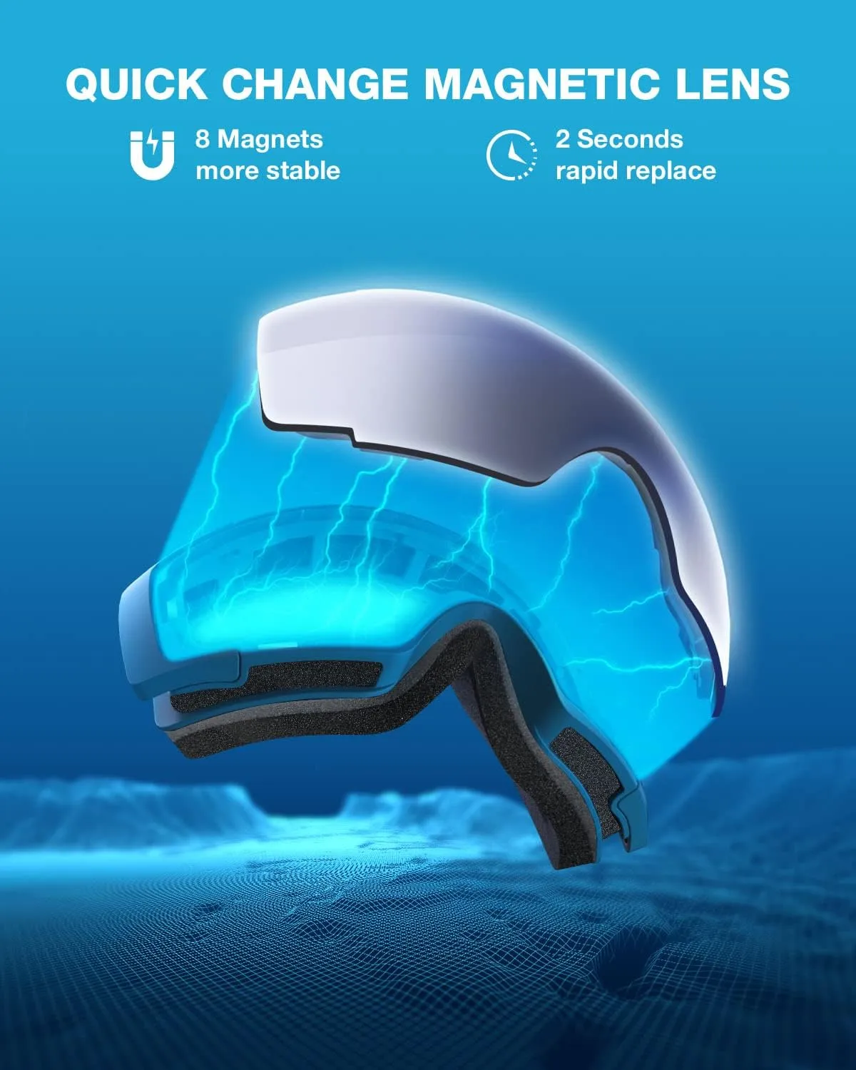 ZIONOR X4 Ski Goggles Magnetic Lens - Snowboard Goggles for Men Women Adult - Snow Goggles Anti-fog UV Protection