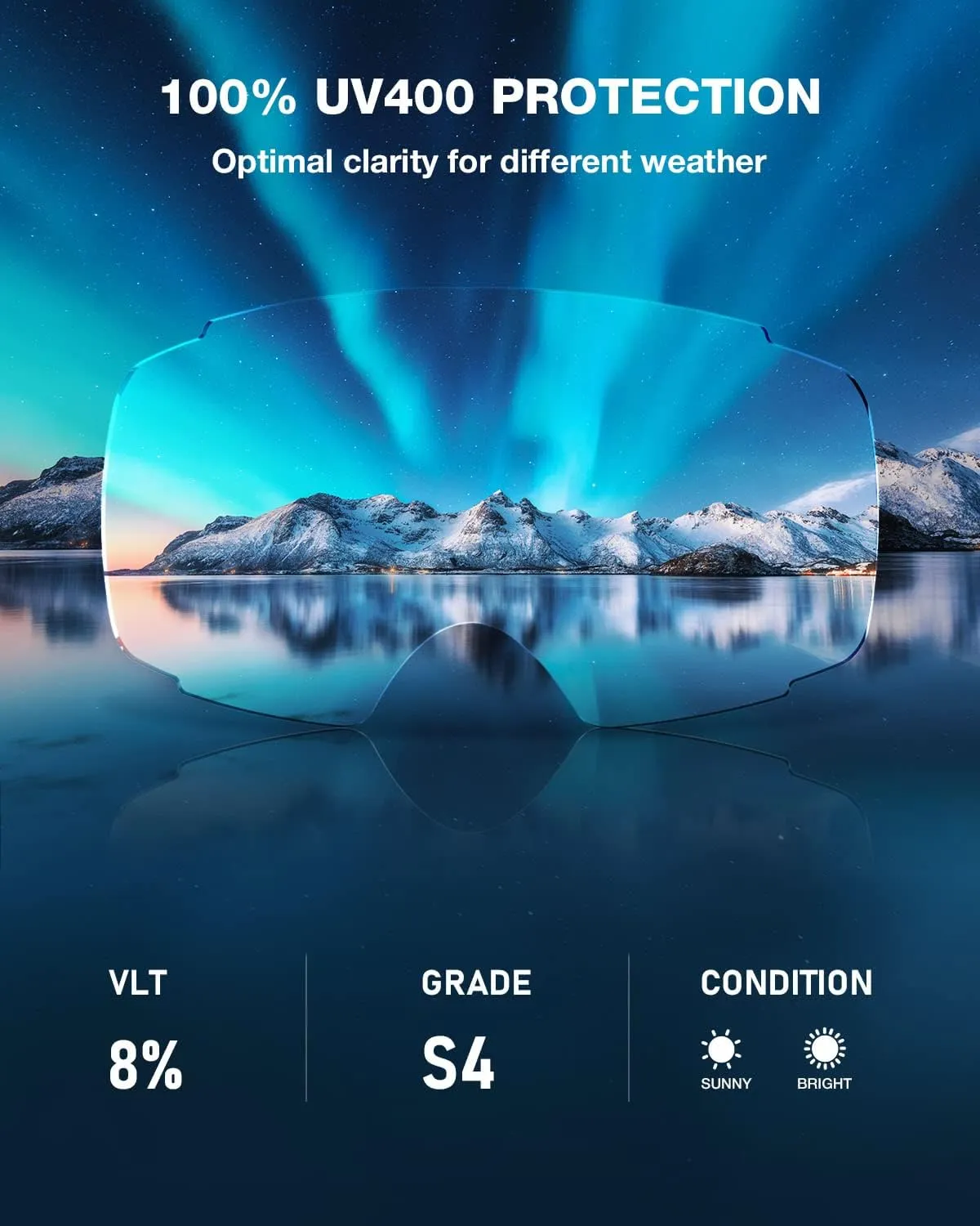 ZIONOR X4 Ski Goggles Magnetic Lens - Snowboard Goggles for Men Women Adult - Snow Goggles Anti-fog UV Protection
