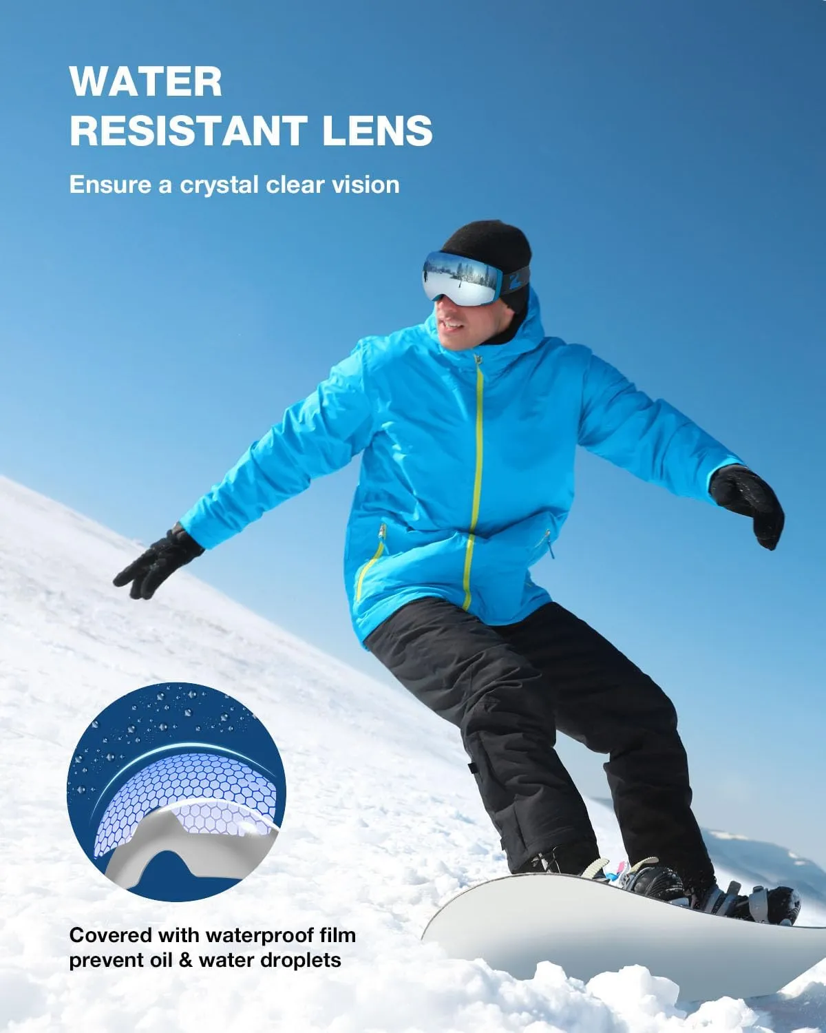 ZIONOR X4 Ski Goggles Magnetic Lens - Snowboard Goggles for Men Women Adult - Snow Goggles Anti-fog UV Protection