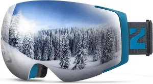 ZIONOR X4 Ski Goggles Magnetic Lens - Snowboard Goggles for Men Women Adult - Snow Goggles Anti-fog UV Protection