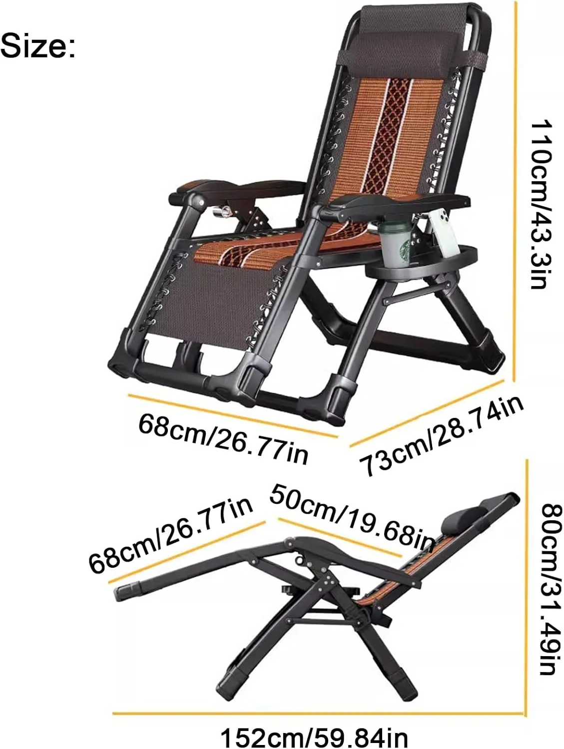 ZTGL E, Folding Camping Cot, Portable Sleeping Bed, Camping Lounge Chair, Outdoor Lightweight Bed, Office Nap Folding Lounge Chairs, Camping Cot for Adults